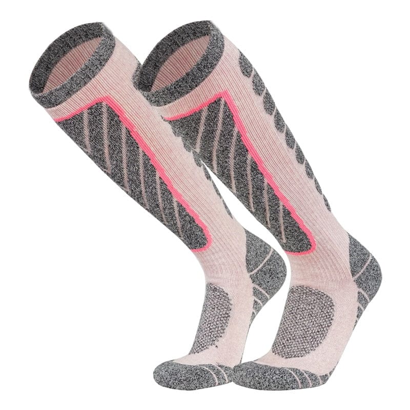 MySocks Chaussettes Rose / 39-44 Chaussettes Chauffantes Ski Homme