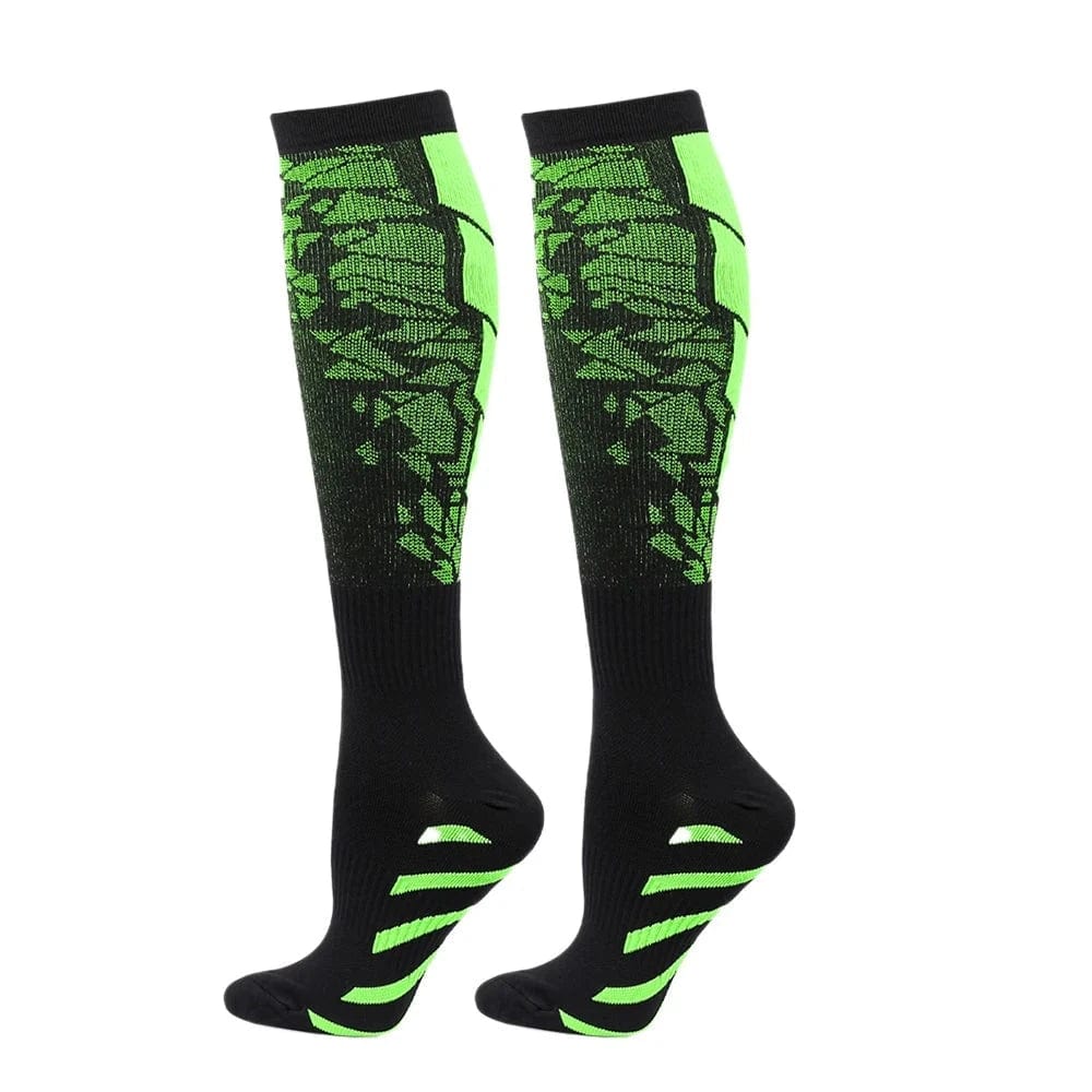 MySocks Chaussettes Vert / L/XL - Longueur Du Pied 18-22 centimètres Chaussettes Compression Running