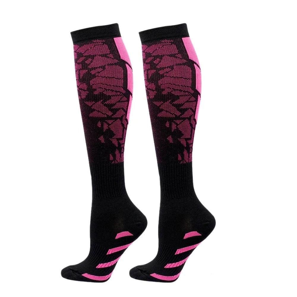 MySocks Chaussettes Rose / S/M - Longueur Du Pied 15-20 centimètres Chaussettes Compression Running