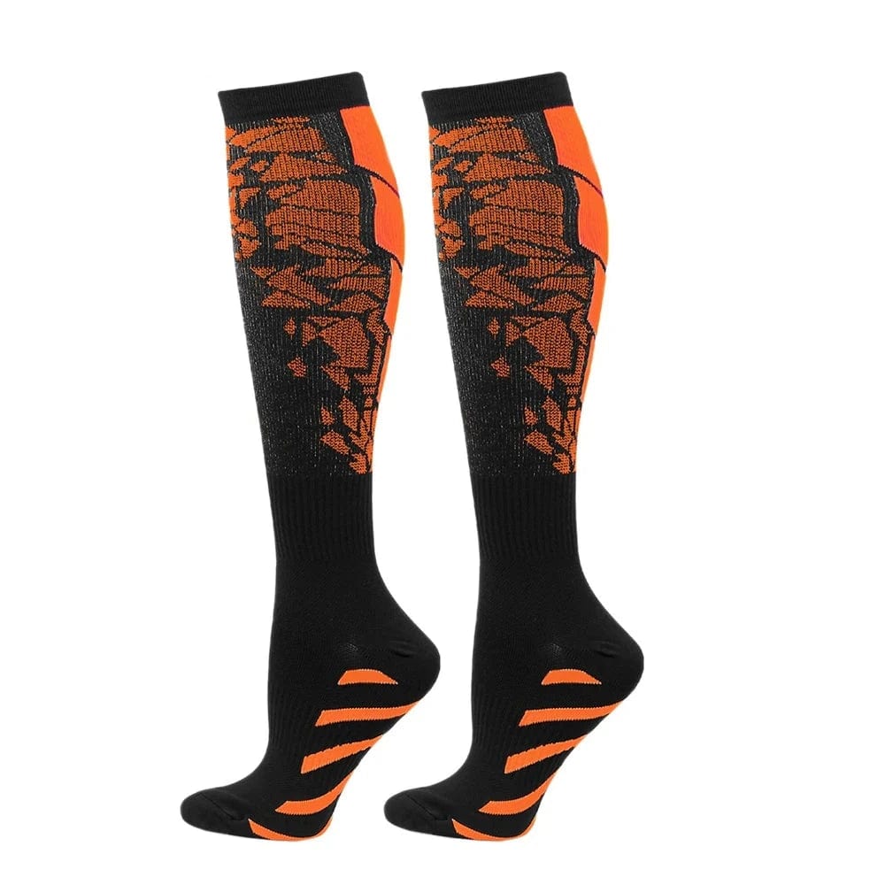 MySocks Chaussettes Orange / L/XL - Longueur Du Pied 18-22 centimètres Chaussettes Compression Running