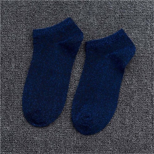 MySocks Chaussettes Bleu / 34-39 Chaussettes Courtes Paillettes Femme