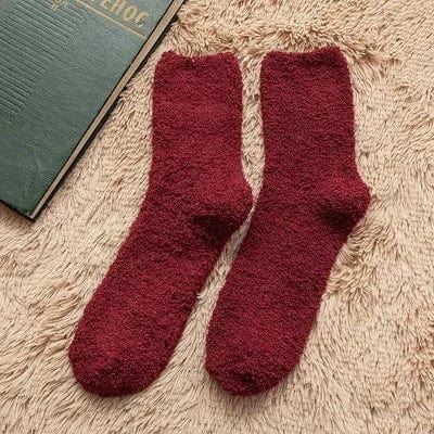 MySocks Chaussettes Rouge Profond / Unique Chaussettes De Lit