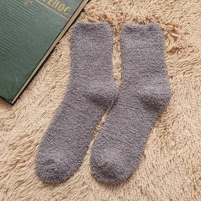 MySocks Chaussettes Gris / Unique Chaussettes De Lit