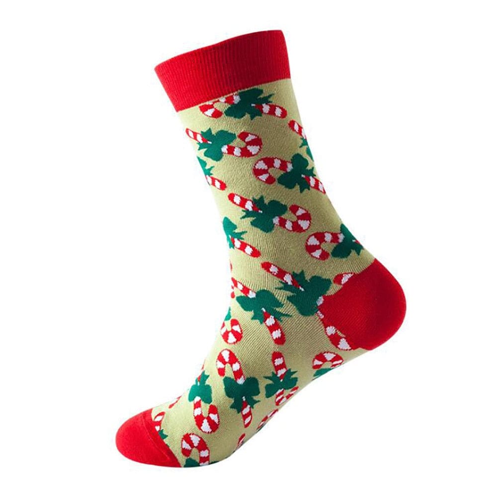 MySocks Chaussettes Sucre d'Orge / Unique Chaussettes De Noël Décoration