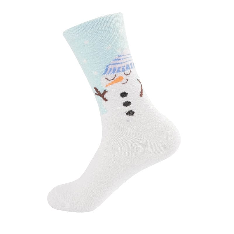 MySocks Chaussettes Bonhomme De Neige / Unique Chaussettes De Noël Homme