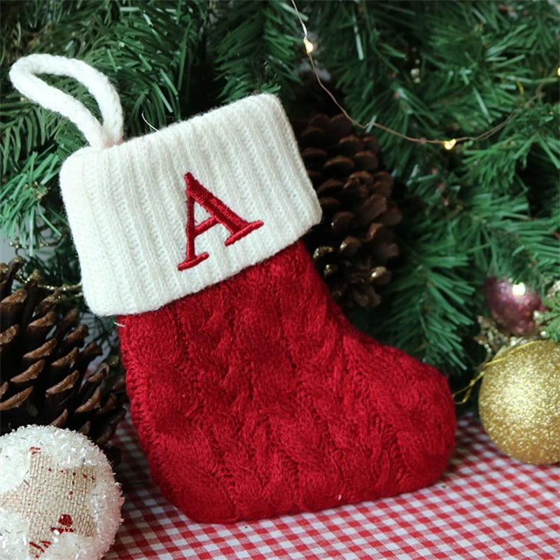 MySocks Chaussettes Rouge / A / Unique Chaussettes De Noël Personnalisée