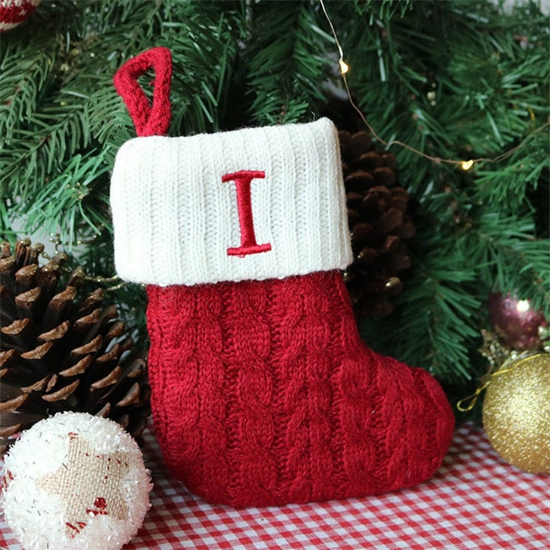 MySocks Chaussettes Rouge / I / Unique Chaussettes De Noël Personnalisée