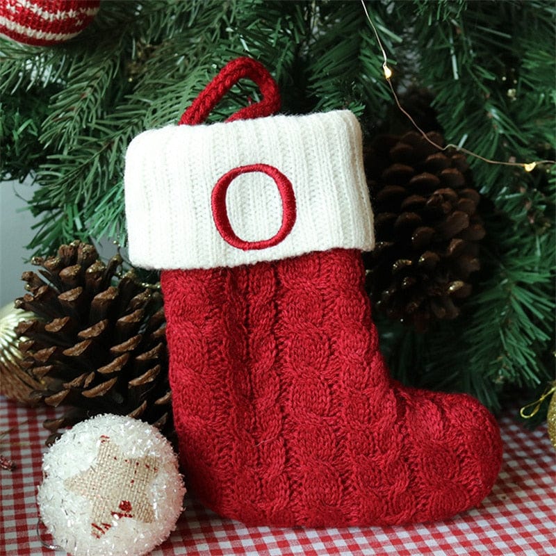 MySocks Chaussettes Rouge / O / Unique Chaussettes De Noël Personnalisée