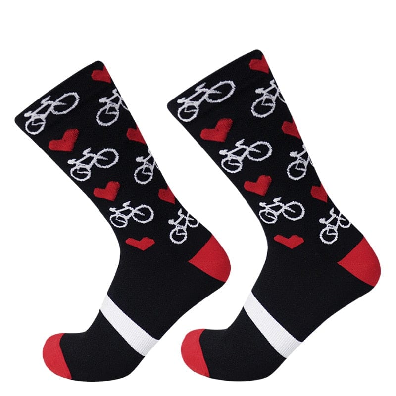 MySocks Chaussettes Noir / 39-45 Chaussettes De Vélo Fantaisie