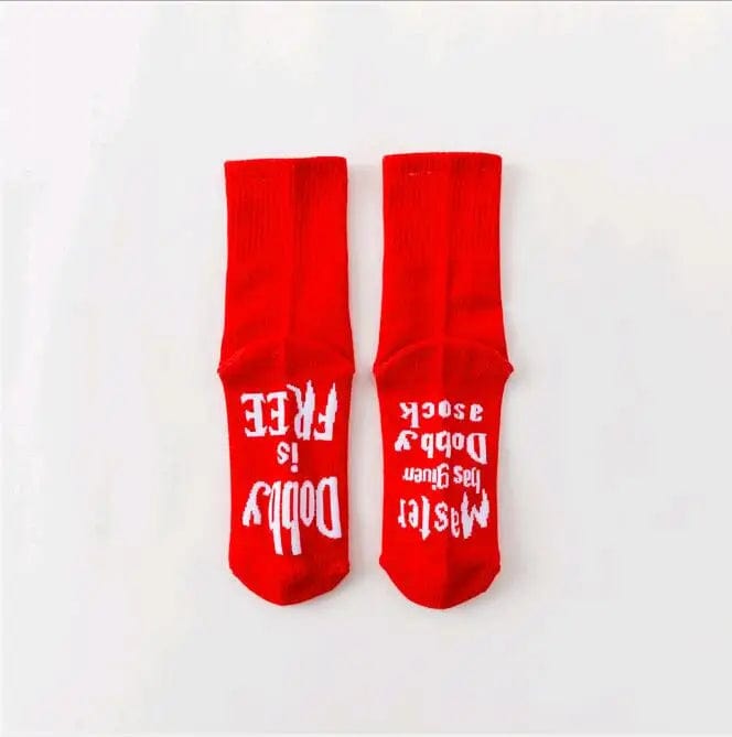 MySocks Chaussettes Rouge / Unique Chaussettes Dobby