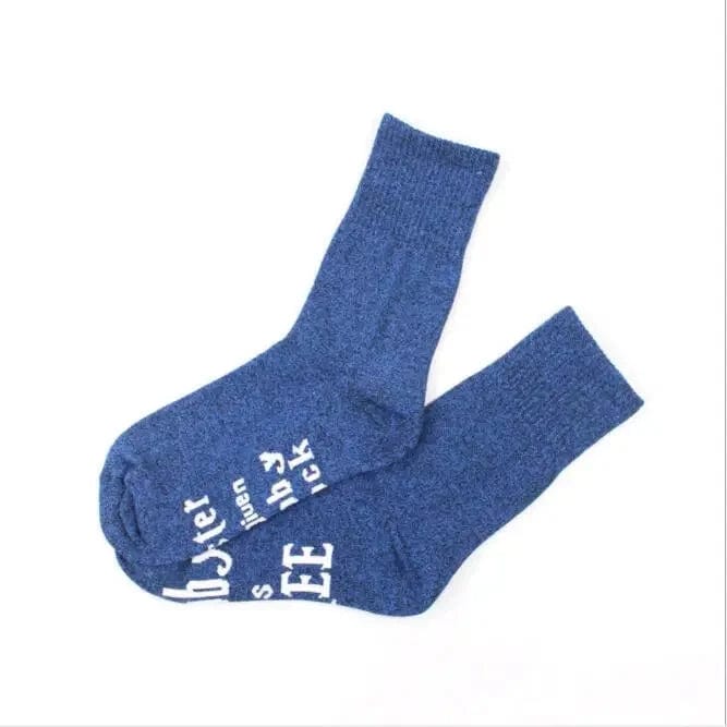 MySocks Chaussettes Bleu / Unique Chaussettes Dobby