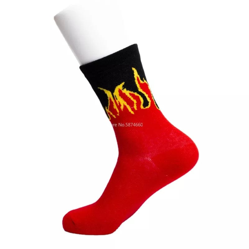 MySocks Chaussettes Rouge / 35-42 Chaussettes Flammes