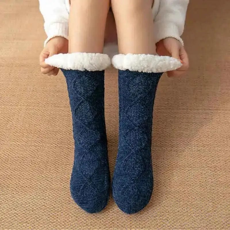 MySocks Chaussettes Bleu / 36-42 Chaussettes Fourrées Femme