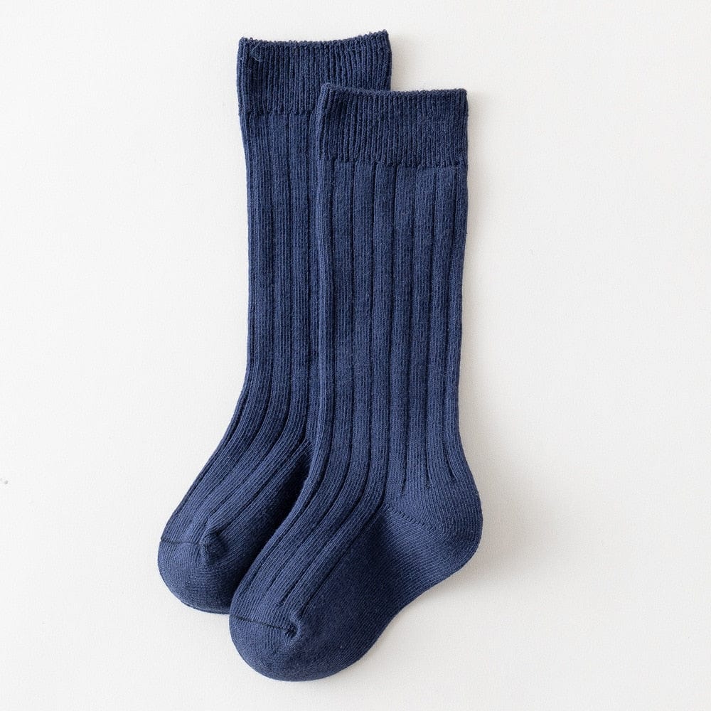 MySocks Chaussettes Bleu / 0 à 1 an Chaussettes Hautes Bébé