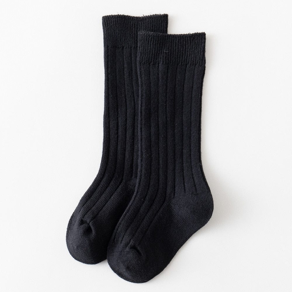 MySocks Chaussettes Noir / 0 à 1 an Chaussettes Hautes Bébé