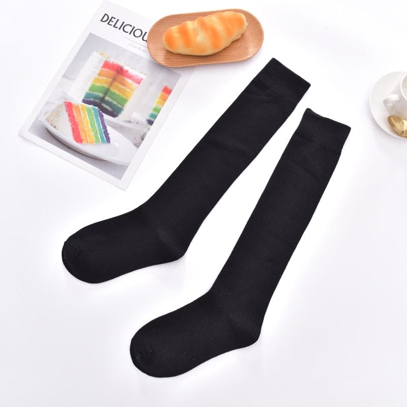 MySocks Chaussettes Noir / Unique Chaussettes Hautes Fille