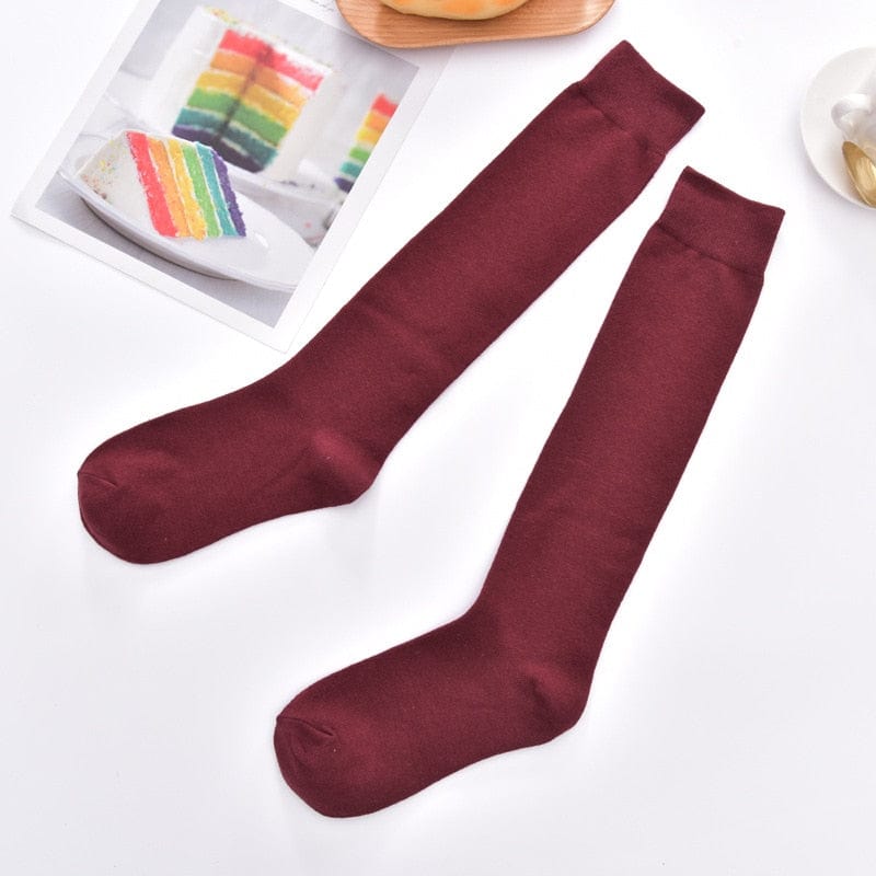 MySocks Chaussettes Rouge / Unique Chaussettes Hautes Fille