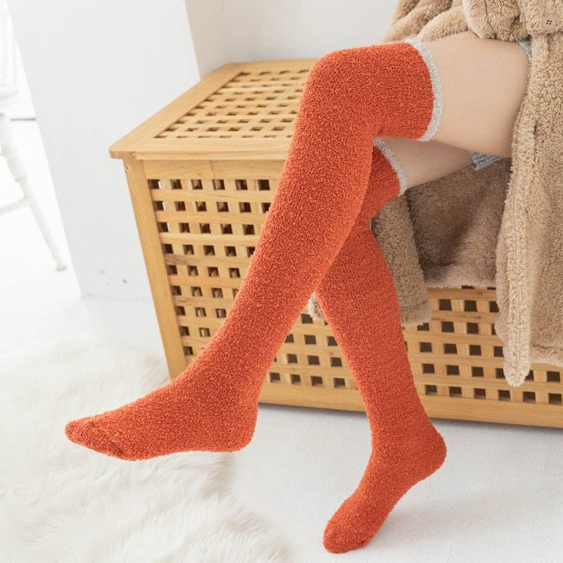 MySocks Chaussettes Chaussettes Hautes Mi-Cuisses Femme