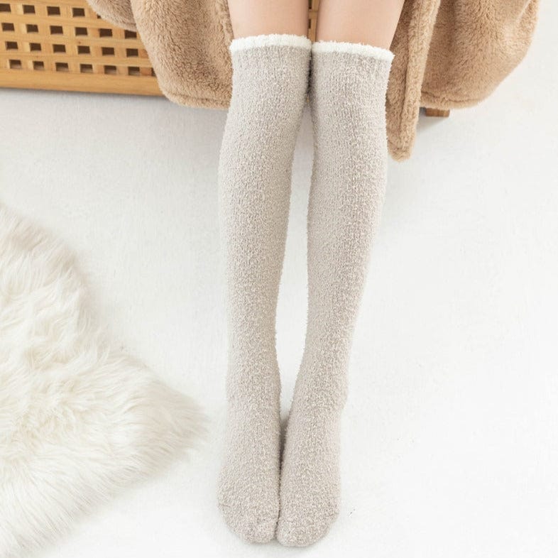 MySocks Chaussettes Chaussettes Hautes Mi-Cuisses Femme