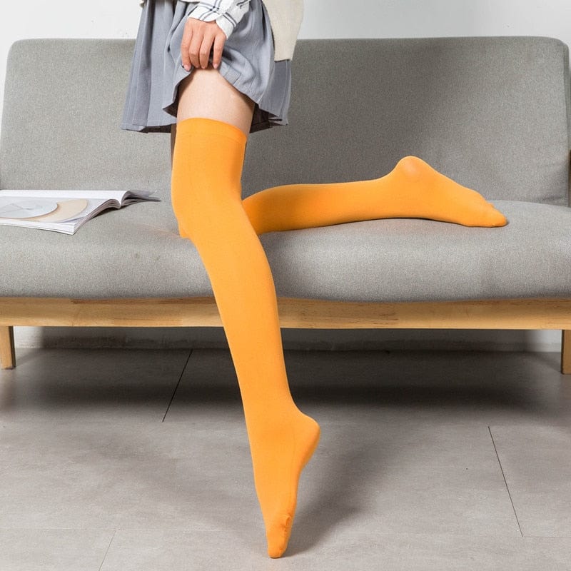 MySocks Chaussettes Orange / Unique Chaussettes Hautes Orange