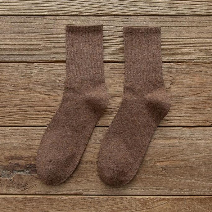 MySocks Chaussettes Marron / Unique Chaussettes Homme Coton