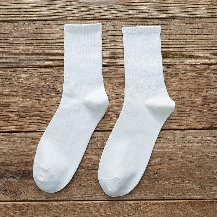 MySocks Chaussettes Blanc / Unique Chaussettes Homme Coton