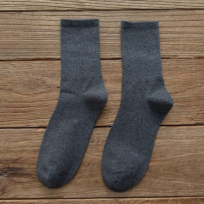 MySocks Chaussettes Gris / Unique Chaussettes Homme Coton