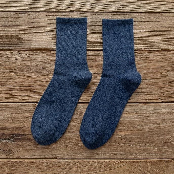 MySocks Chaussettes Bleu / Unique Chaussettes Homme Coton