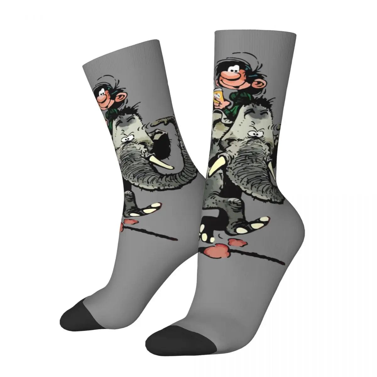 MySocks Chaussettes Grise / Unique Chaussettes Homme Humoristique