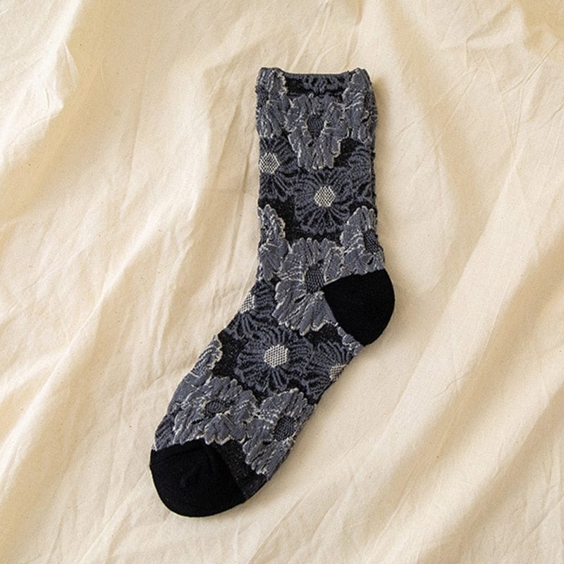 MySocks Chaussettes Noir / 37-39 Chaussettes Japonaises Harajuku