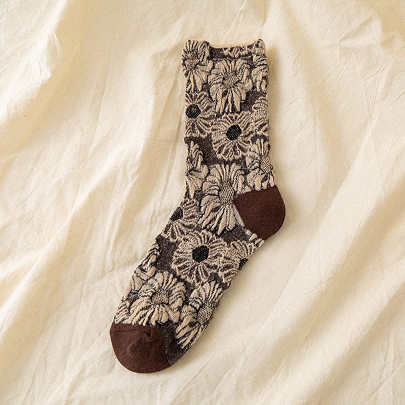 MySocks Chaussettes Marron / 37-39 Chaussettes Japonaises Harajuku