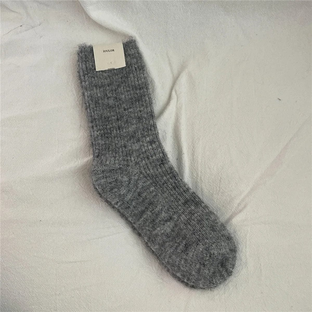 MySocks Chaussettes Gris / 34-39 Chaussettes Laine Mérinos Femme