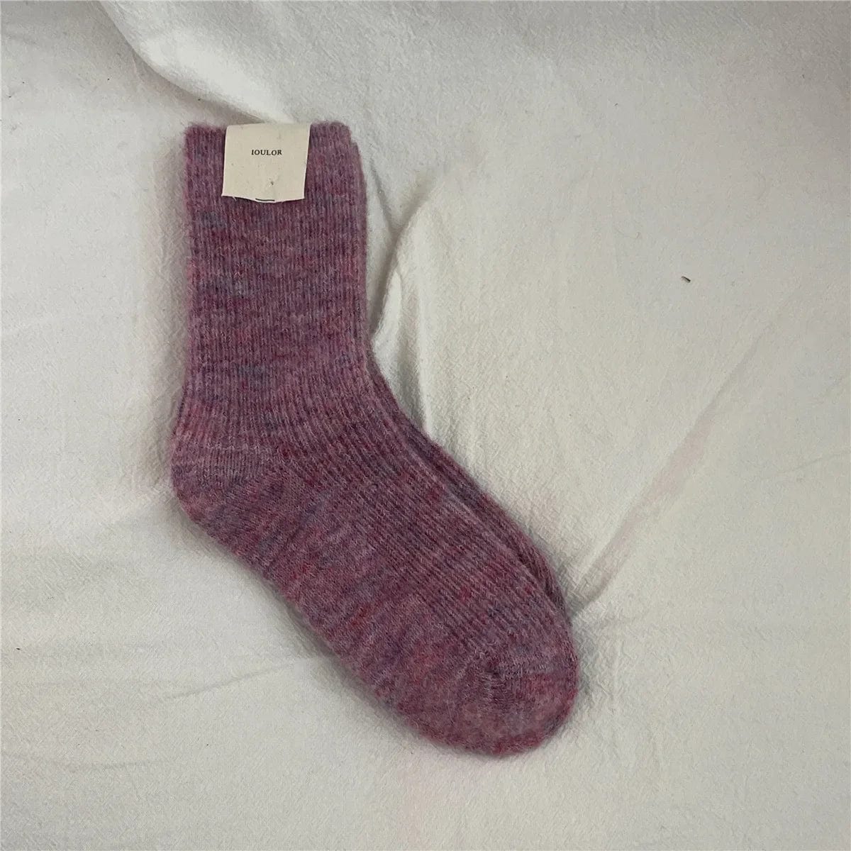 MySocks Chaussettes Violet / 34-39 Chaussettes Laine Mérinos Femme