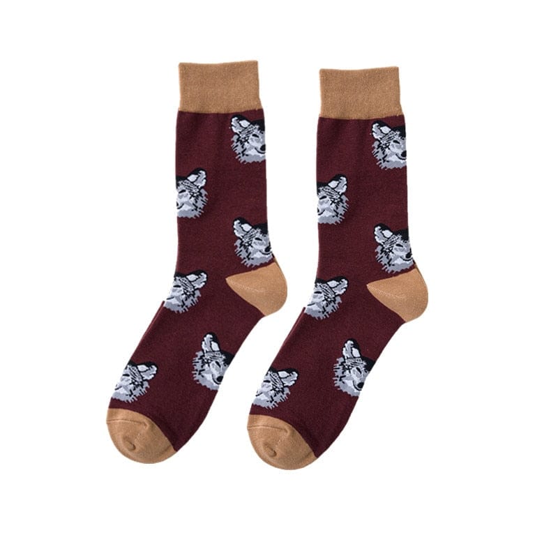 MySocks Chaussettes Marron / 35-42 Chaussettes Loup