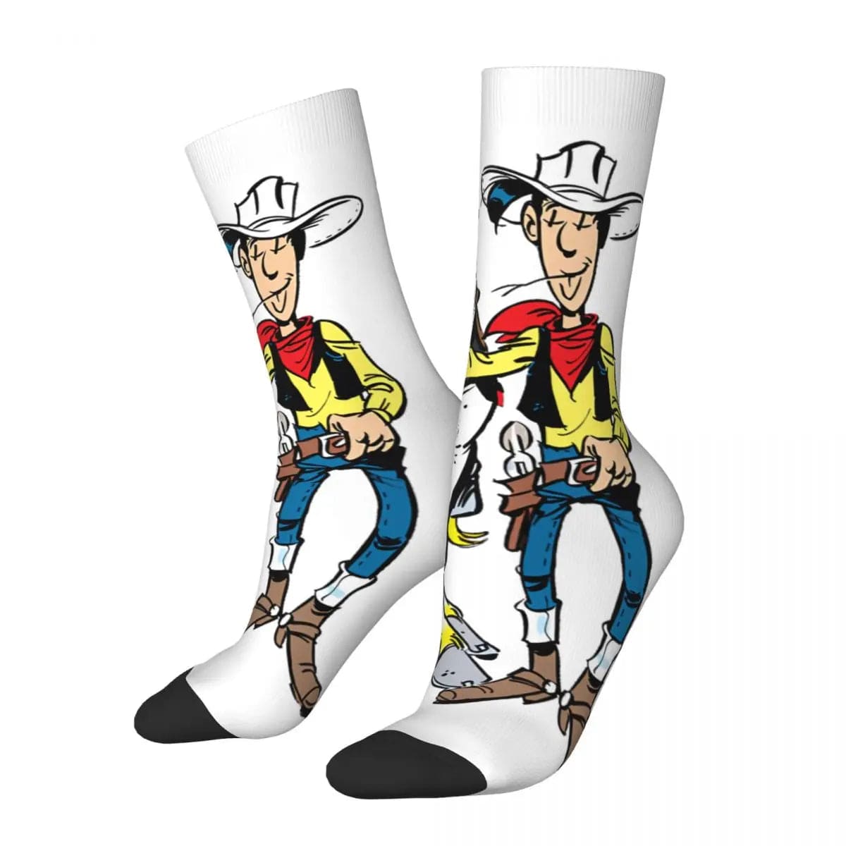 MySocks Chaussettes Blanc / Unique Chaussettes Lucky Luke