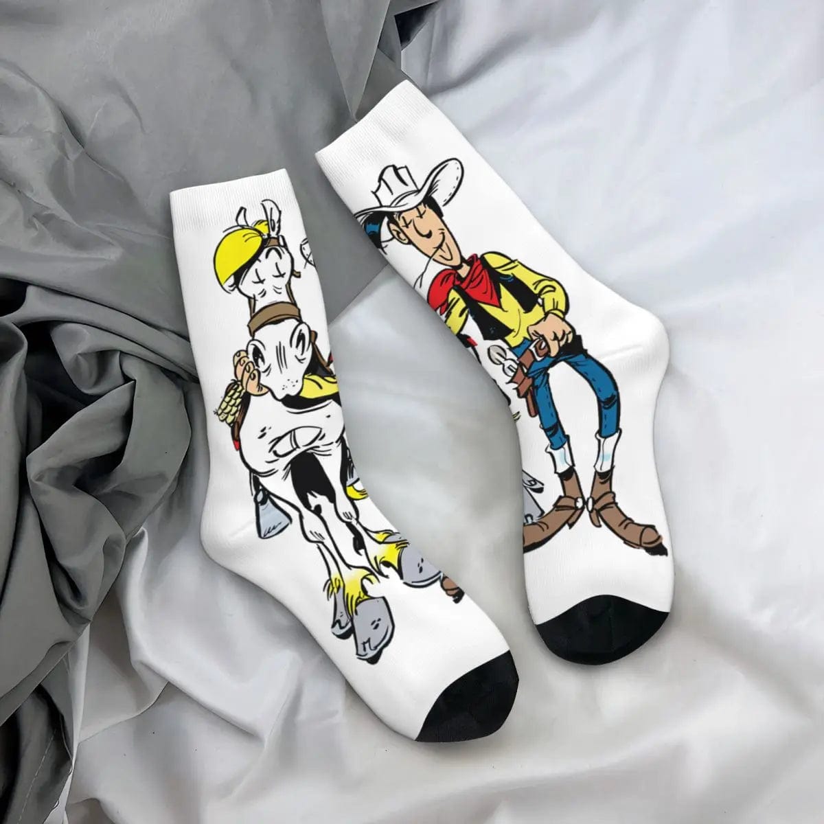 MySocks Chaussettes Blanc / Unique Chaussettes Lucky Luke