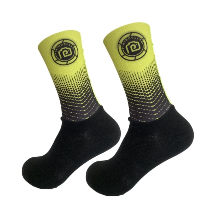 MySocks Chaussettes Jaune / 38-45 Chaussettes Mi-Hautes Sport