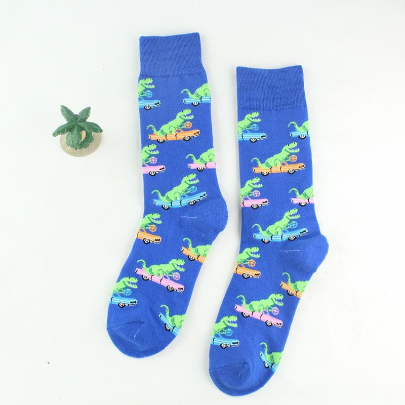 MySocks Chaussettes Dinosaure / 38-44 Chaussettes Motifs