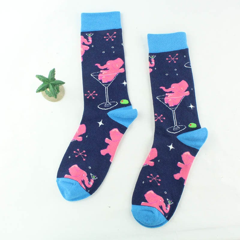 MySocks Chaussettes Éléphant / 38-44 Chaussettes Motifs