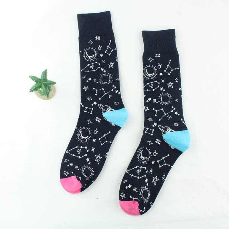 MySocks Chaussettes Ciel Étoilé / 38-44 Chaussettes Motifs