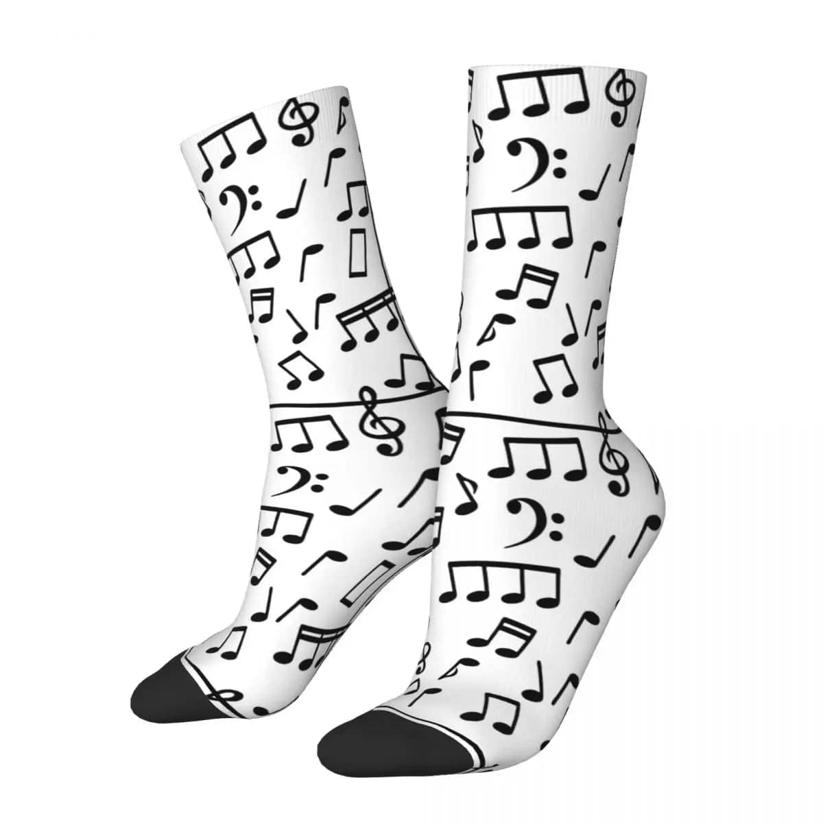 MySocks Chaussettes Blanc / Unique Chaussettes Musique