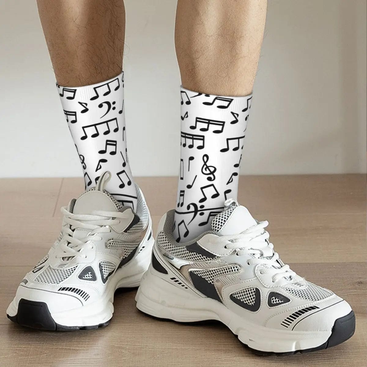 MySocks Chaussettes Blanc / Unique Chaussettes Musique