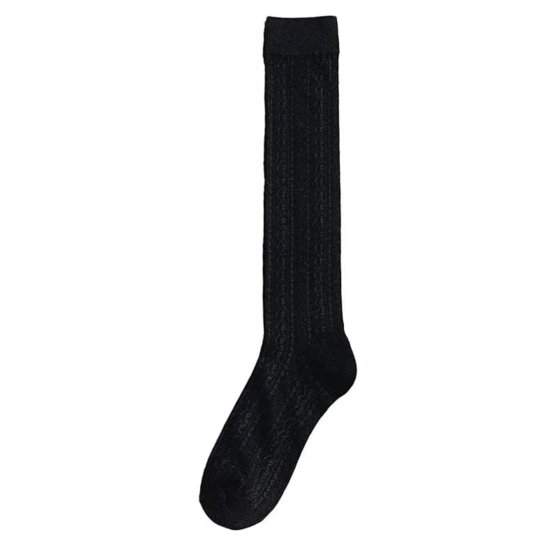 MySocks Chaussettes Noir / 35-40 Chaussettes Noires Montantes