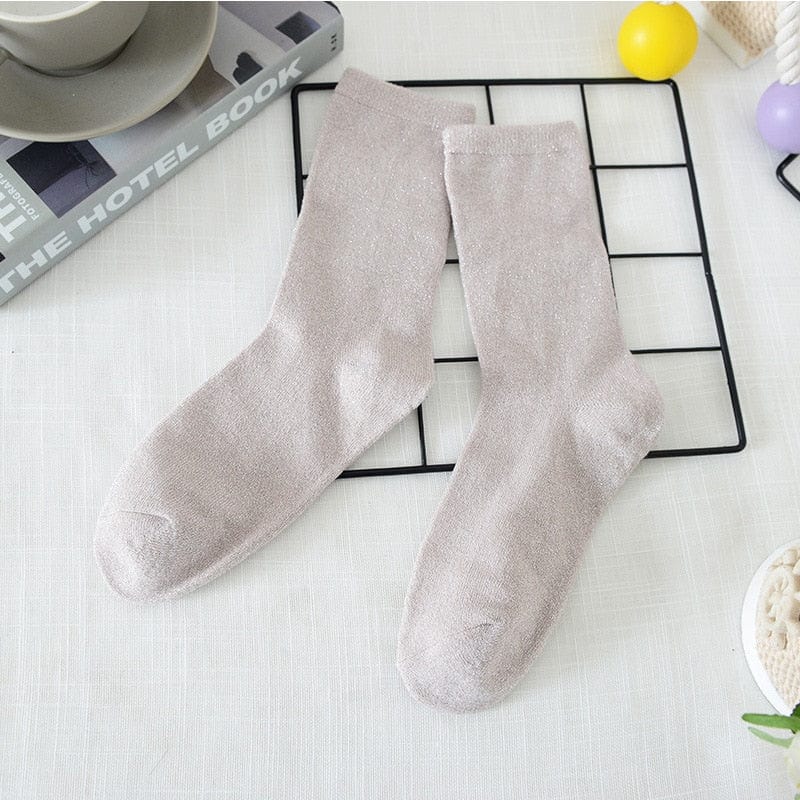 MySocks Chaussettes Gris / 35-42 Chaussettes Paillettes Femme