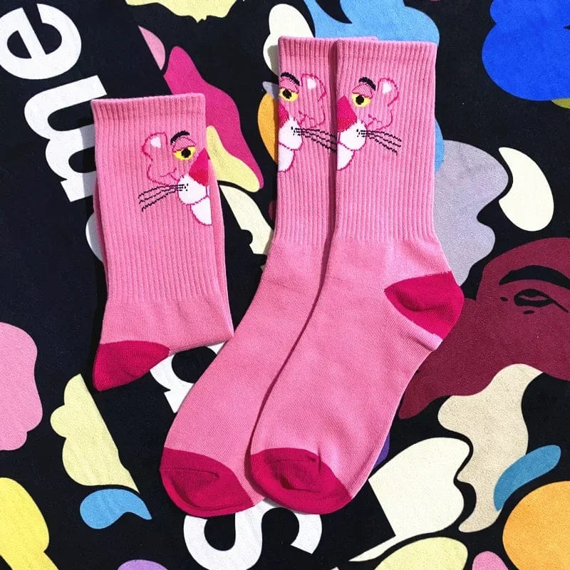 MySocks Chaussettes Rose Chaussettes Panthère Rose