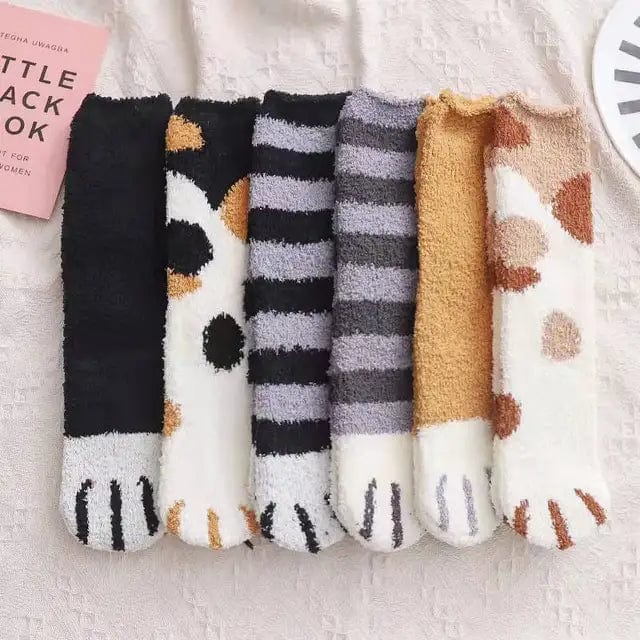 MySocks Chaussettes Pattes De Chat / 6 Paires / 35-40 Chaussettes Pattes De Chat