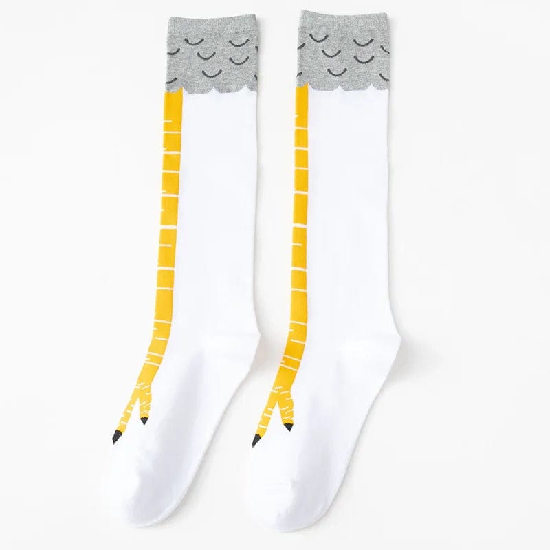 MySocks Chaussettes Blanc / Unique Chaussettes Pattes De Poulet