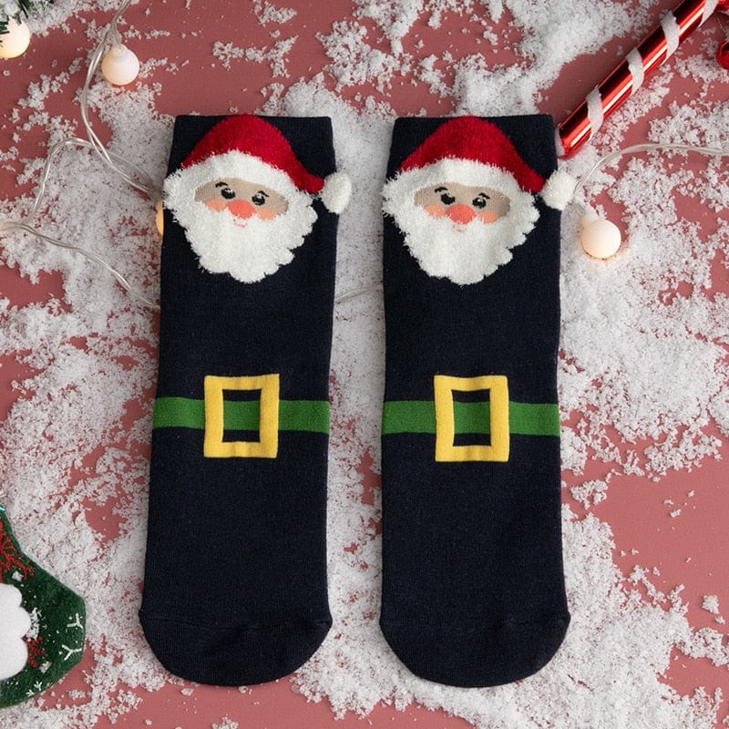 MySocks Chaussettes Noir / Unique Chaussettes Père Noël