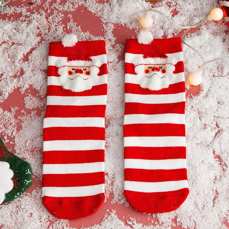 MySocks Chaussettes Rouge & Blanc / Unique Chaussettes Père Noël