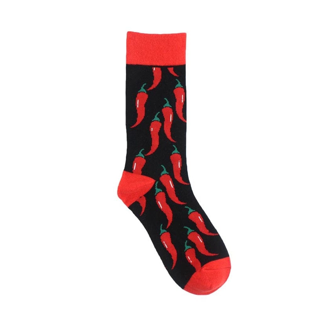 MySocks Chaussettes Rouge & Noir / Unique Chaussettes Piment